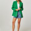 Women Co'Couture Blazers And Jackets | Flash, Woven Oversized Blazer Green