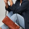 Women Ellen Truijen Bags | Hipster, Leather Shoulder Bag Cognac