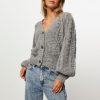 Women Copenhagen Muse Sweaters And Cardigans | Paca, Wool Mix Melange Cardigan Grey