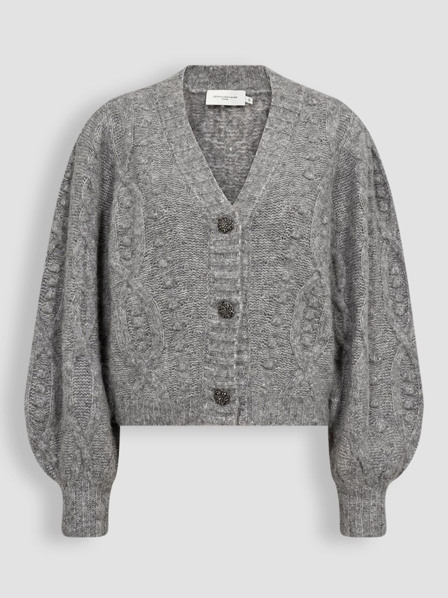 Women Copenhagen Muse Sweaters And Cardigans | Paca, Wool Mix Melange Cardigan Grey