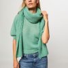 Women Ruby Tuesday Scarves | Vica, Wool Mix Melange Scarf Green