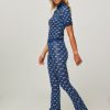 Women Baum und Pferdgarten Pants And Jumpsuits | Caramba, Viscose Mix Knitted Lurex Trousers Dark Blue