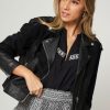 Women Dante 6 Outerwear | Sybil, Leather Biker Jacket Black