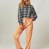 Women Nathalie Vleeschouwer Tops And Blouses | Alma, Cotton Mix Blouse With Checkered Pattern Blue