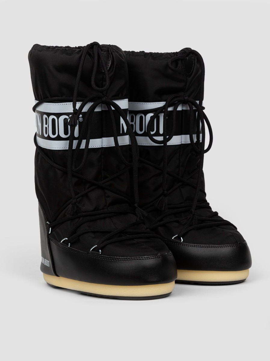 Women Moon Boot Boots | High Padded Nylon Snowboots Black