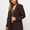 Women Modstrom Blazers And Jackets | Anker, Rayon Mix Blazer Dark Brown