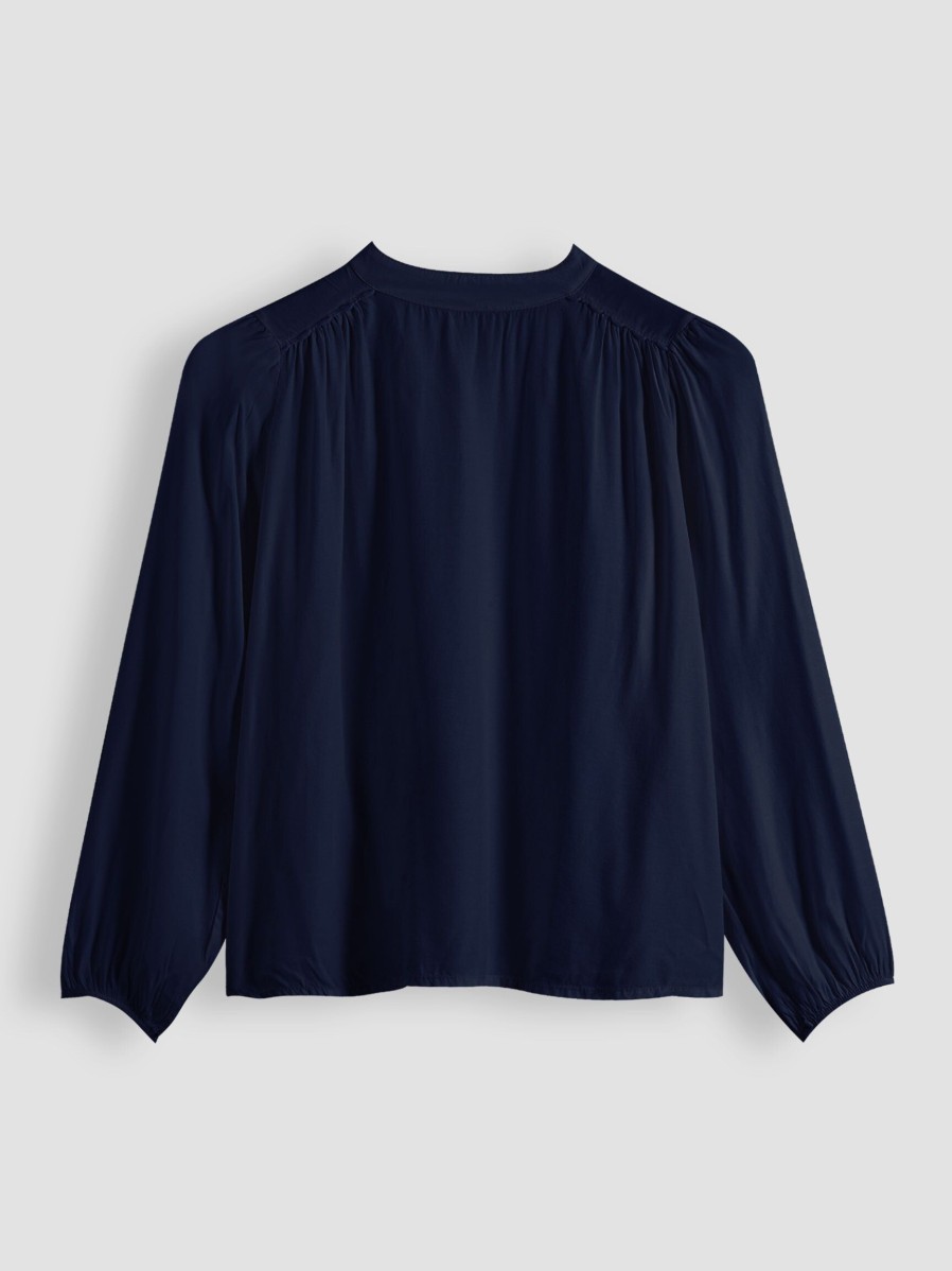 Women La Fee Maraboutee Tops And Blouses | Tivia, Viscose Top Dark Blue