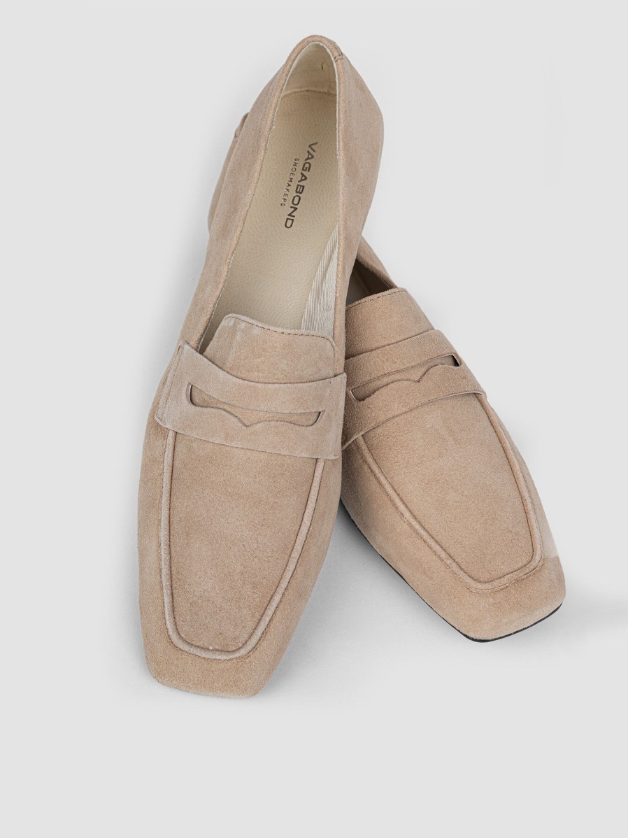 Women Vagabond Shoemakers Ballet Flats And Loafers | Delia, Suede Loafers Sand