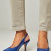 Women Brown Dot. Pumps And Slingbacks | Grace, Leather Slingbacks Cobalt