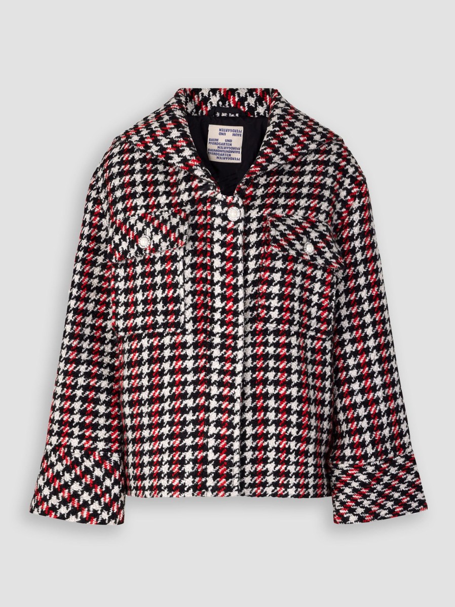 Women Baum und Pferdgarten Blazers And Jackets | Bronco, Woven Pied De Poul Jacket Red