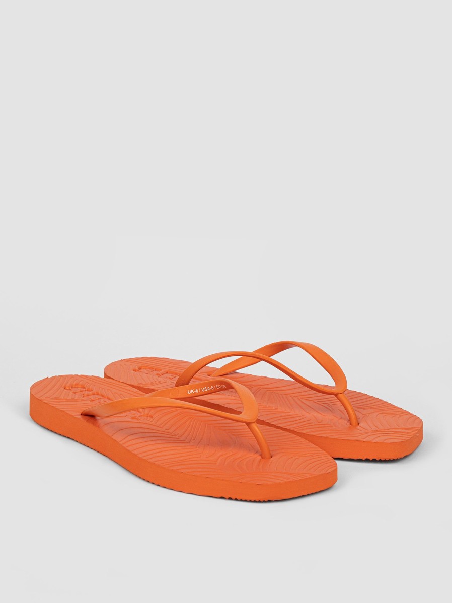 Women Sleepers Flip Flops | Tapered, Rubber Flip Flops Orange