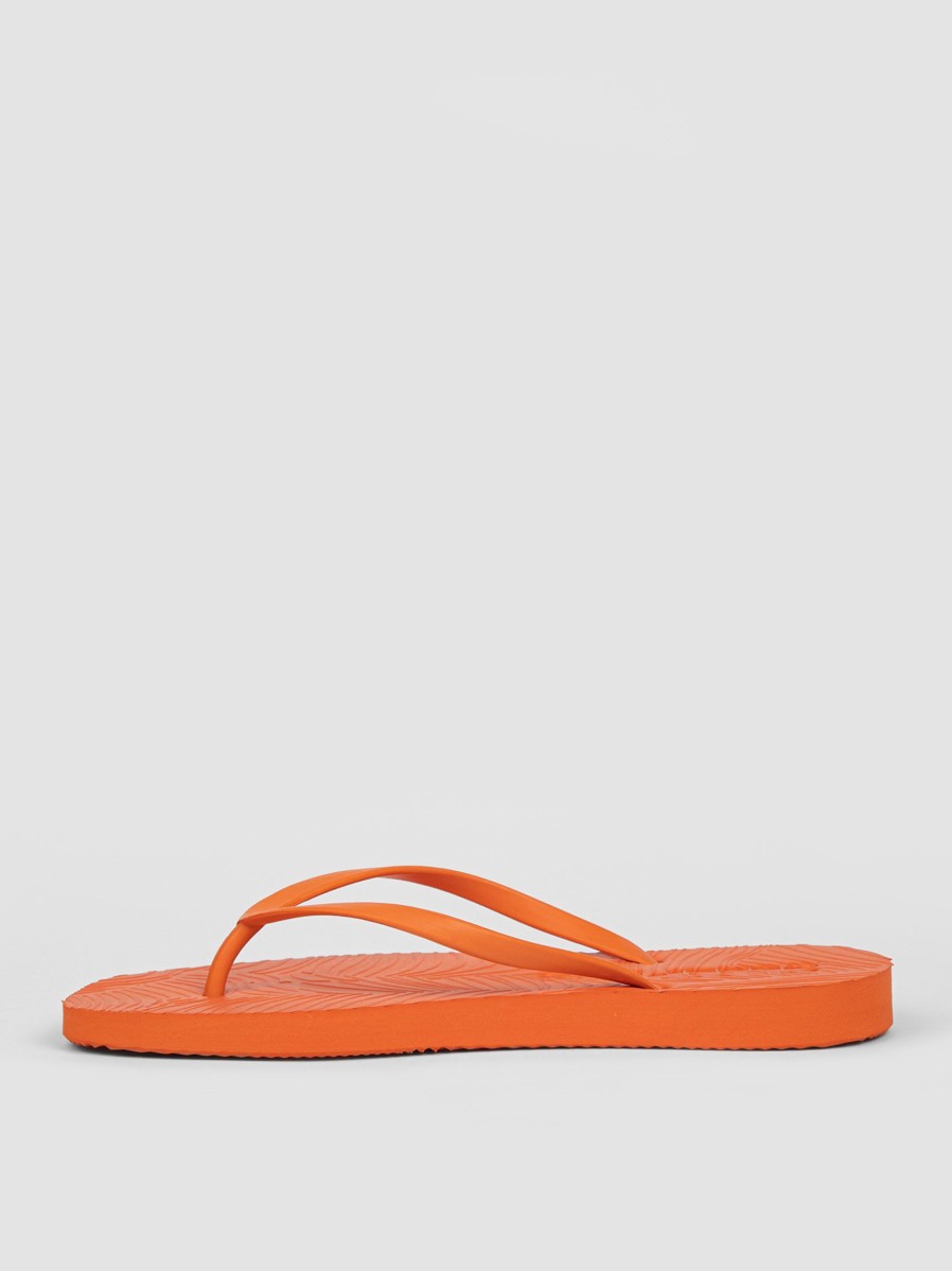 Women Sleepers Flip Flops | Tapered, Rubber Flip Flops Orange