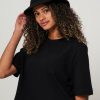 Women Lune Active Hats And Beanies | Moon, Cotton Mix Bucket Hat With Structure Black