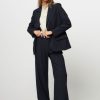 Women Lollys Laundry Blazers And Jackets | Ryan, Viscose Mix Blazer With Pinstripe Dark Blue