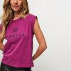 Women Dante 6 Tops And Blouses | Bold, Cotton Logo T-Shirt Bright Pink