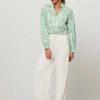 Women Fabienne Chapot Tops And Blouses | Frida, Cotton Mix Blouse With Print Green