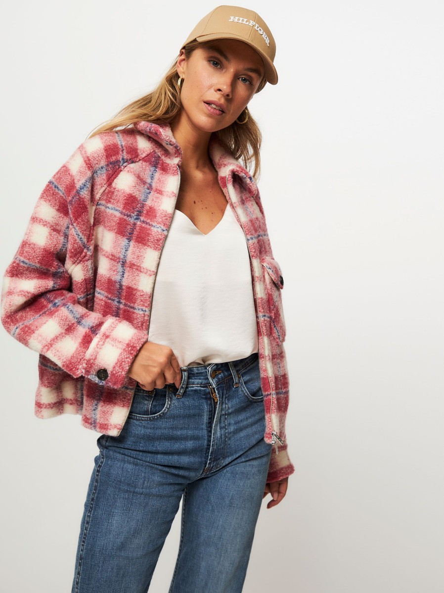 Women Woolrich Blazers And Jackets | Gentry, Wool Mix Jacket Dusty Pink