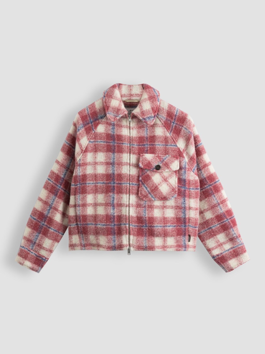 Women Woolrich Blazers And Jackets | Gentry, Wool Mix Jacket Dusty Pink