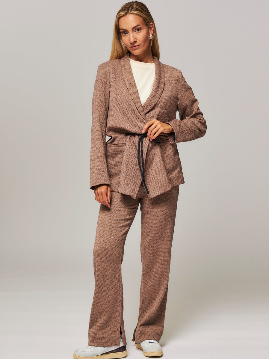 Women Humanoid Pants And Jumpsuits | Deni, Cupro/Viscose Mix Melee Trousers Brown