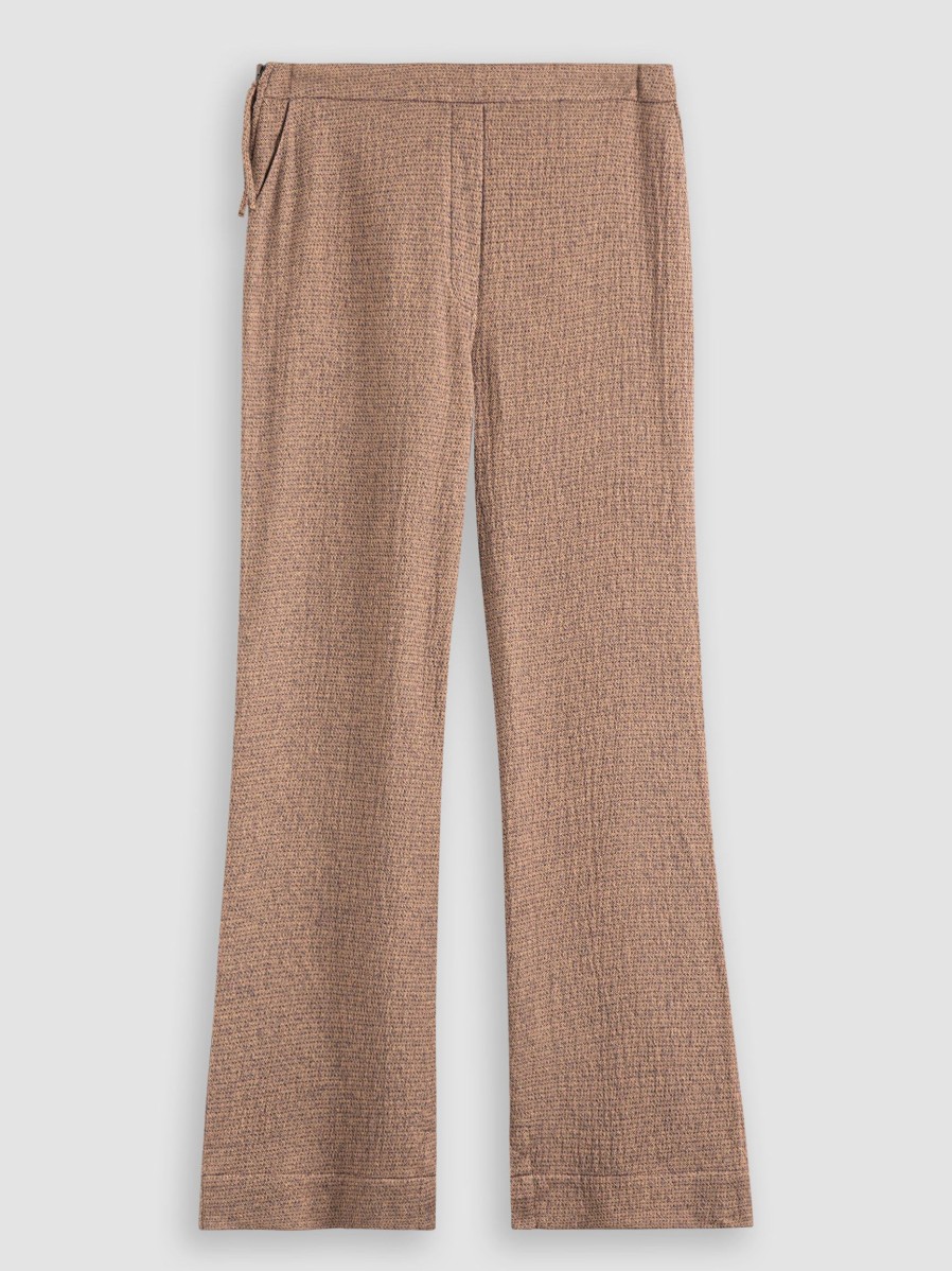 Women Humanoid Pants And Jumpsuits | Deni, Cupro/Viscose Mix Melee Trousers Brown