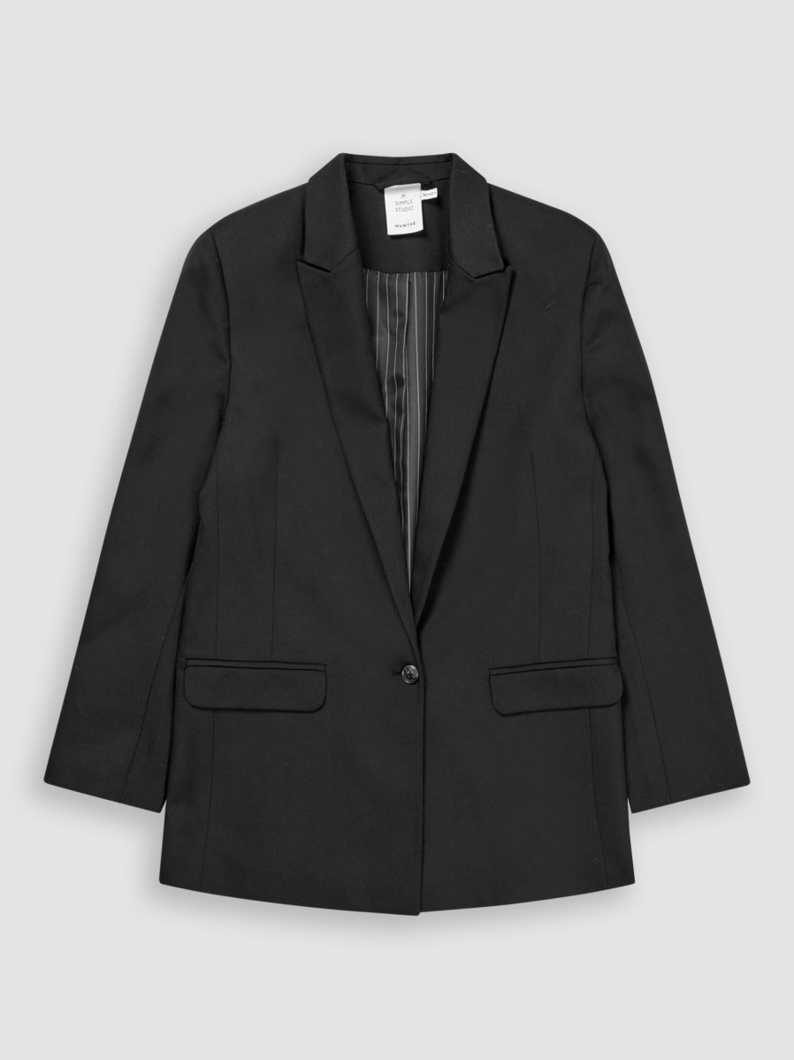 Women Munthe Blazers And Jackets | Sussima, Wool Mix Blazer Black