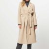 Women Samsoe Samsoe Outerwear | Astrid, Wool Mix Coat Beige