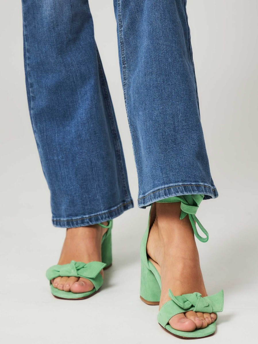 Women Fabienne Chapot Sandals | Bowie, Suede Sandals Apple Green