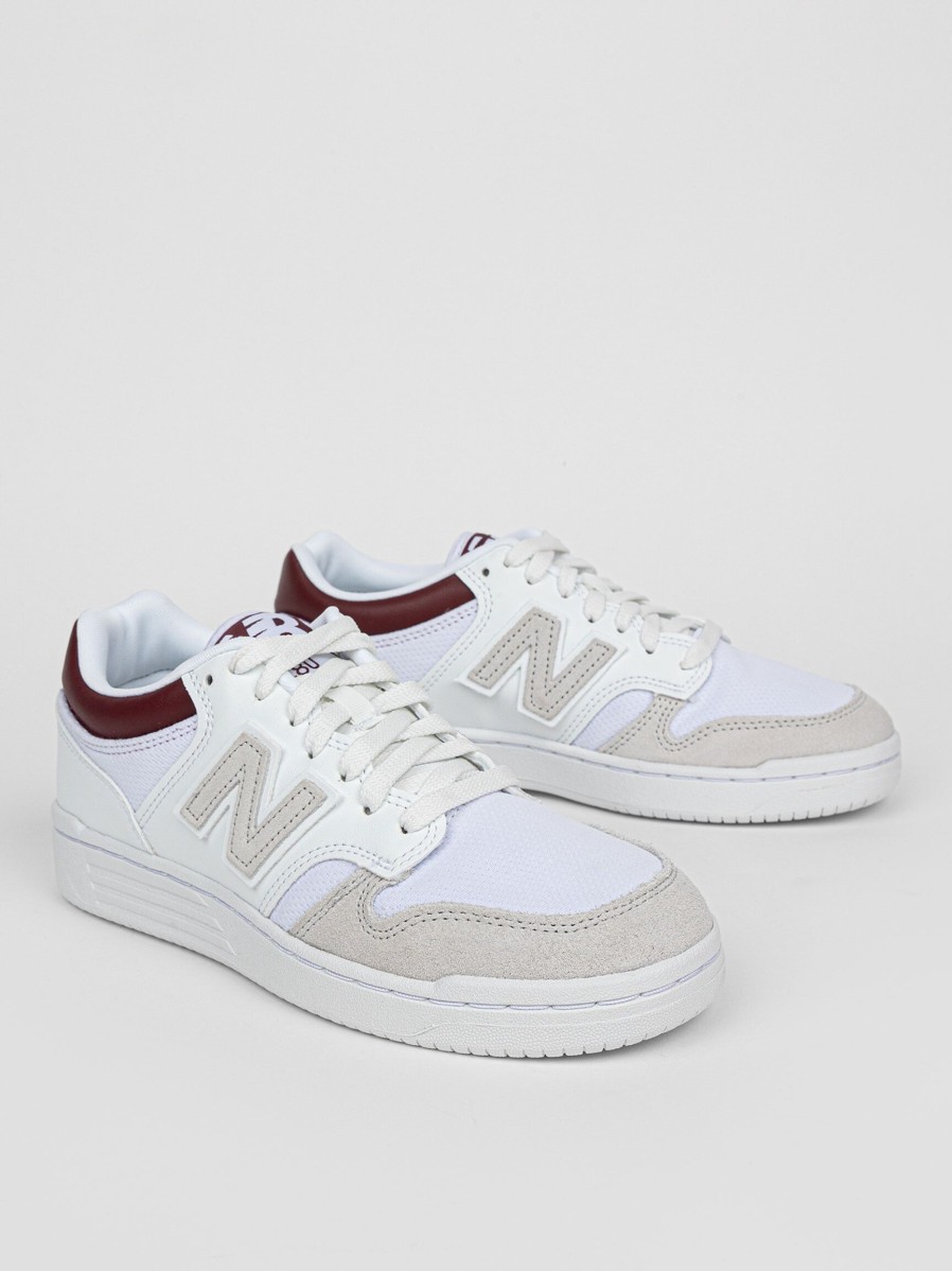 Women New Balance Sneakers | Bb480, Leather Sneakers Off White