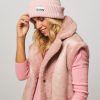 Women Ganni Hats And Beanies | Wool Mix Melange Beanie Light Pink