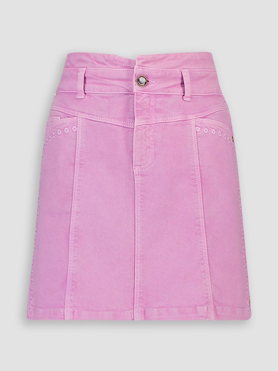 Women Fabienne Chapot Skirts | Tati, Cotton Mix Skirt Purple