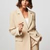 Women Modstrom Blazers And Jackets | Gale, Rayon Mix Long Fit Blazer Sand