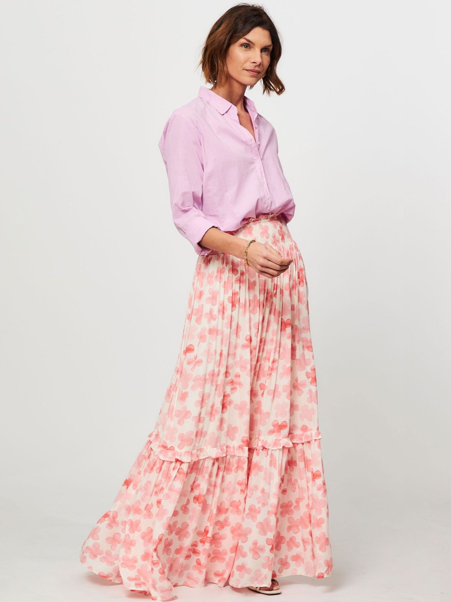 Women Fabienne Chapot Skirts | Maleva, Modal Skirt With Print Pink