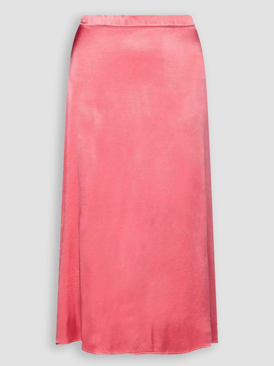 Women Alchemist Skirts | Ailin, Ecovero Viscose Shiny A-Line Skirt Pink