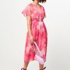 Women Freebird Dresses And Tunics | Mae, Woven Button Down Dress With Print Pink