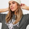 Women Ganni Hats And Beanies | Wool Mix Logo Beanie Ecru