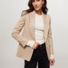 Women Drykorn Blazers And Jackets | Atlin, Viscose Mix Blazer With Pattern Lightbrown