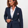 Women POM Amsterdam Blazers And Jackets | Woven Blazer With Structure Dark Blue