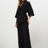 Women Zenggi Blazers And Jackets | Woven Kimono Black