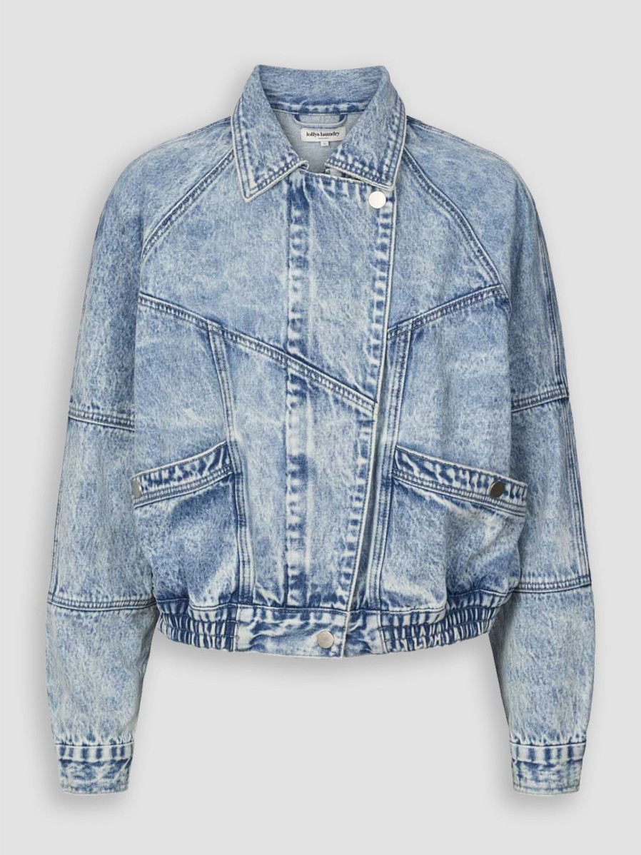 Women Lollys Laundry Outerwear | Kingston, Denim Jacket Blue