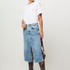 Women Closed Skirts | Denim Skirt Blue