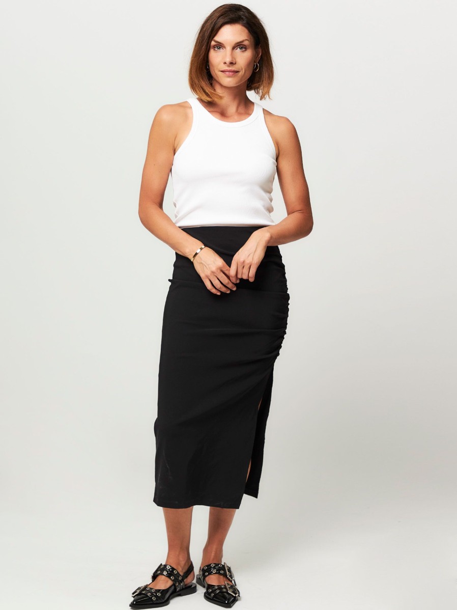 Women Gestuz Skirts | Blina, Viscose Mix Skirt Black