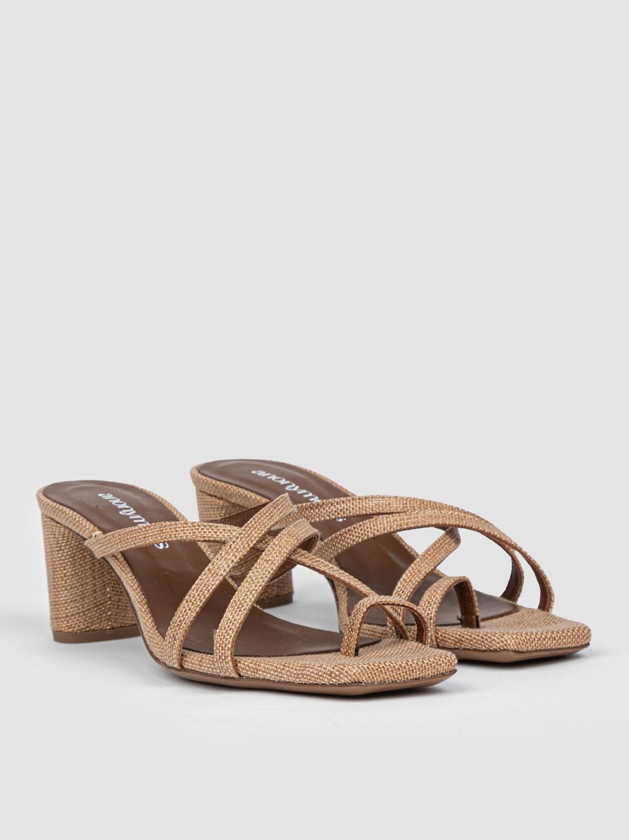 Women Anonymous Copenhagen Sandals | Kimber, Raffia Mules Naturel