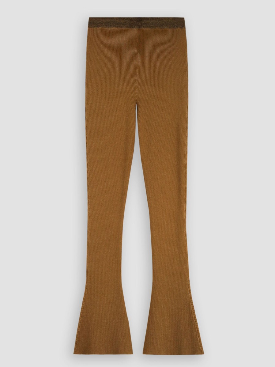 Women Baum und Pferdgarten Pants And Jumpsuits | Camia, Lyocell Mix Legging Cognac