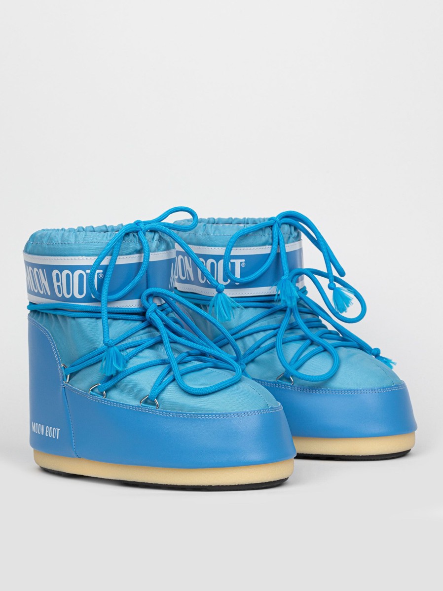 Women Moon Boot Boots | Low Padded Nylon Snowboots Blue