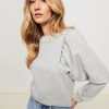 Women Ruby Tuesday Sweaters And Cardigans | Timothee, Cotton Mix Melange Sweater Grey