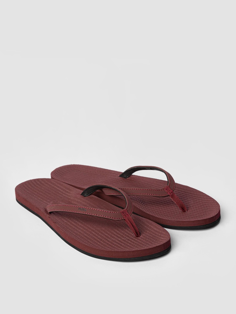 Women Indosole Flip Flops | Recycled Rubber Flip Flops Bordeauxred