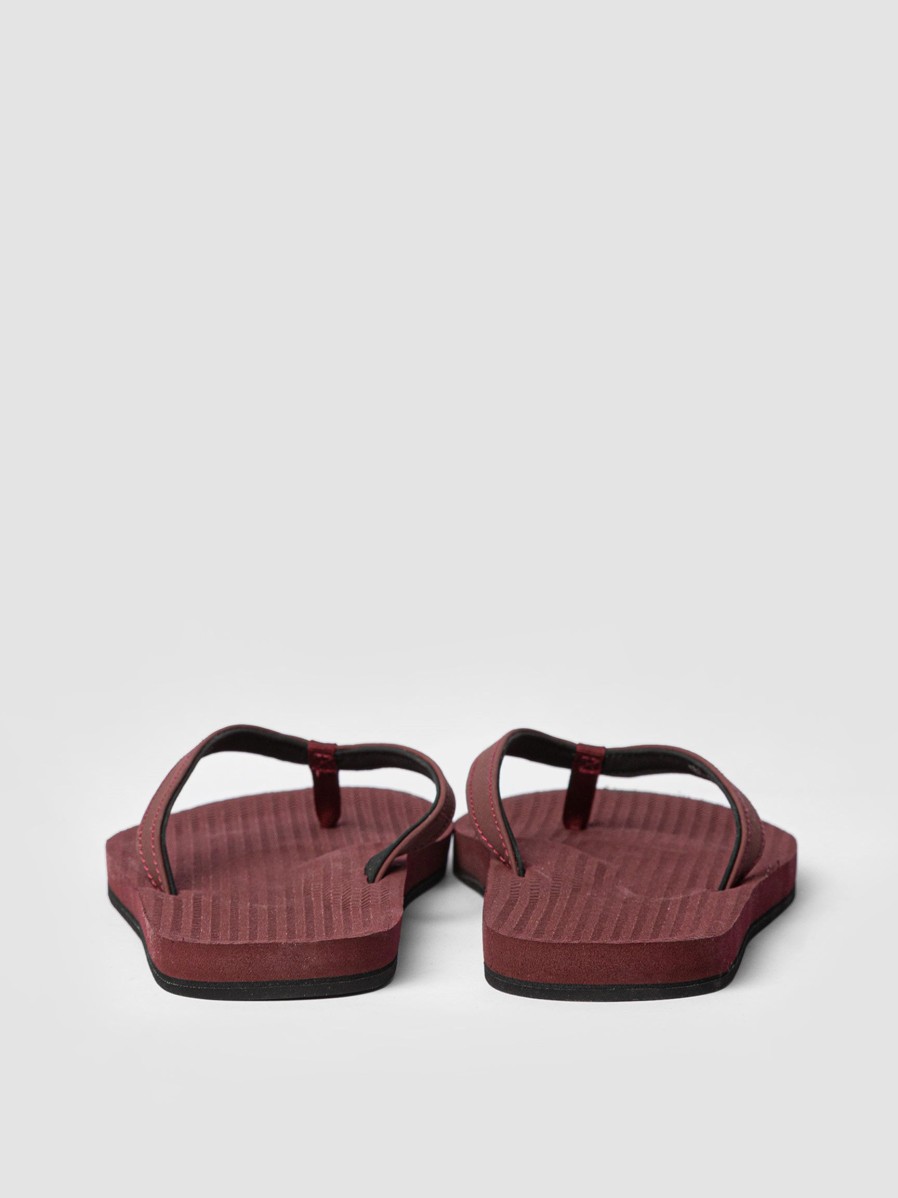 Women Indosole Flip Flops | Recycled Rubber Flip Flops Bordeauxred