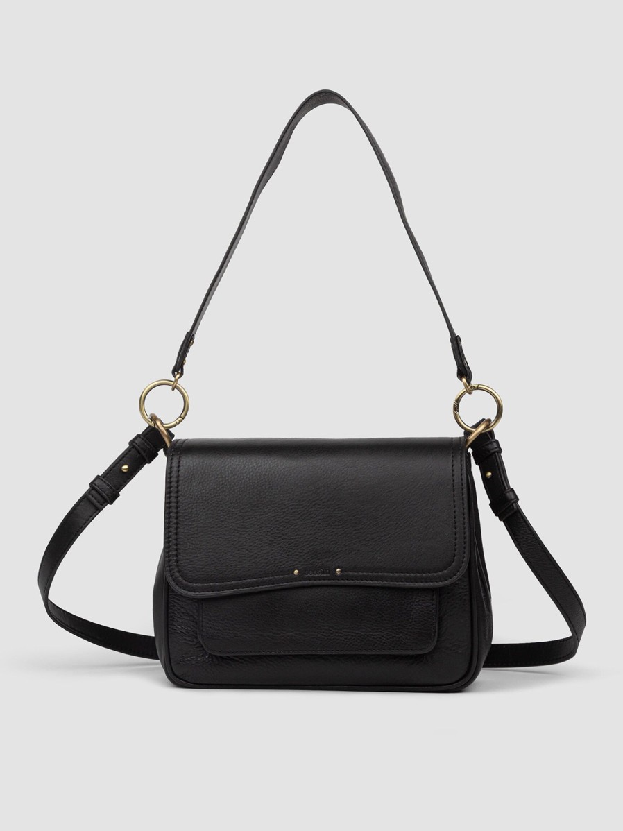 Women Sessun Bags | Niu Tano, Leather Shoulderbag Black