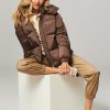 Women Woolrich Outerwear | Alsea, Woven Padded Technical Coat Dark Brown