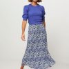 Women Fabienne Chapot Skirts | Pippa, Woven Plisse Skirt With Print Purple